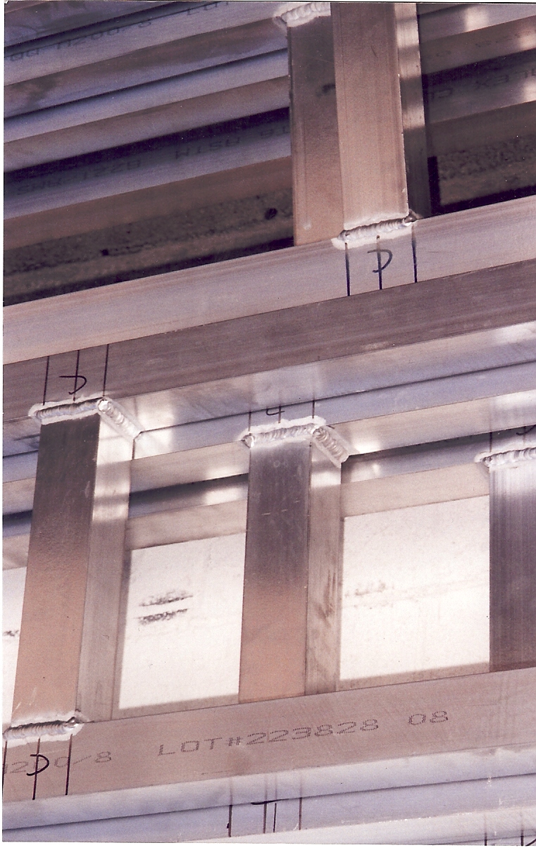 close up of installed banner frame