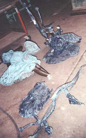 Bronze Dancer in Pieces